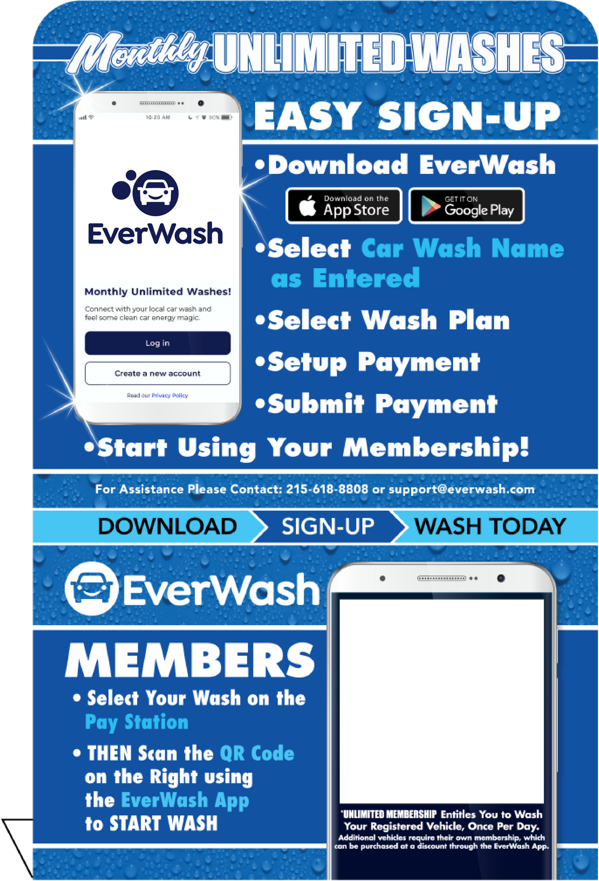 Start Wash In-Bay Automatic Instructional Signs (IBA)