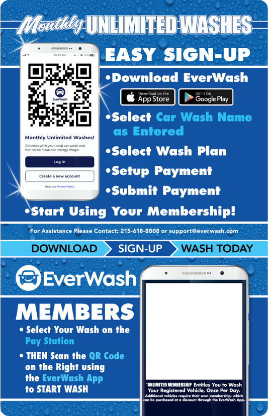 Start Wash In-Bay Automatic Instructional Signs (IBA)