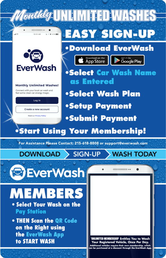 Start Wash In-Bay Automatic Instructional Signs (IBA)