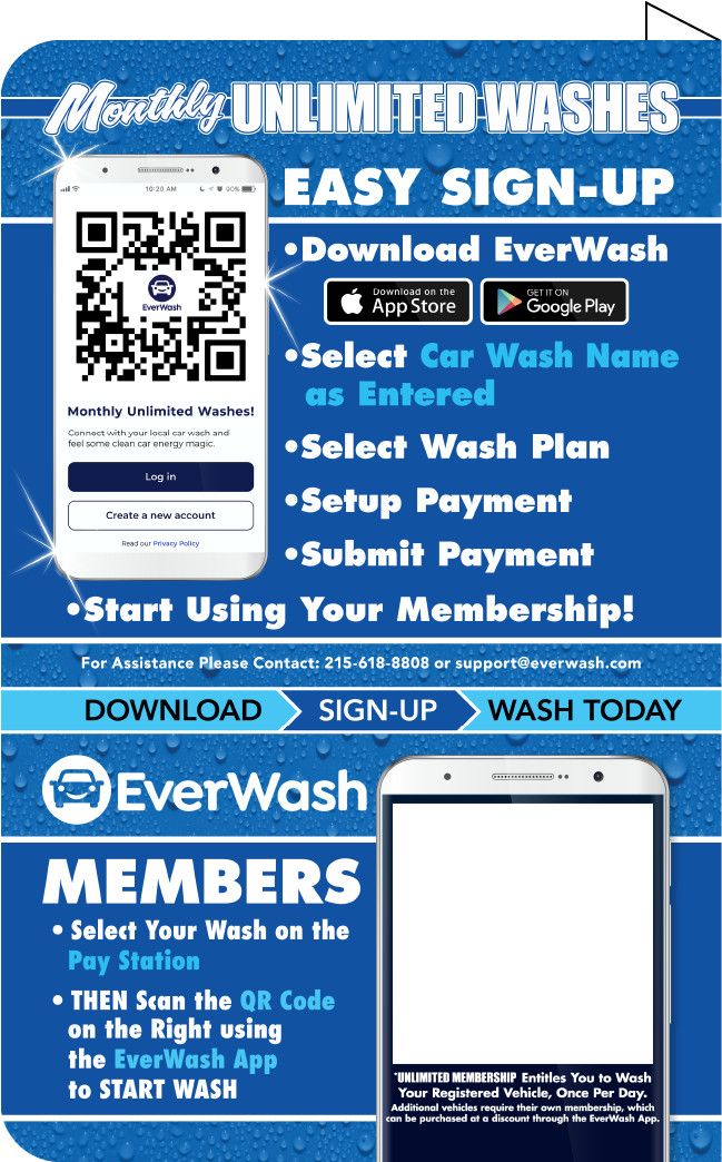 Start Wash In-Bay Automatic Instructional Signs (IBA)