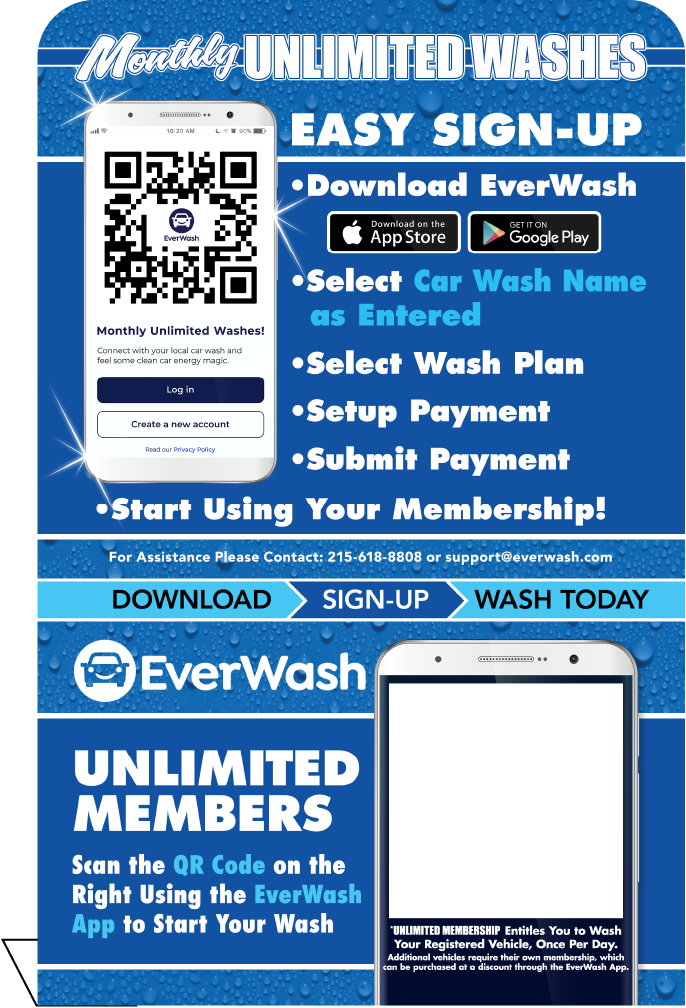 Start Wash In-Bay Automatic Instructional Signs (IBA)