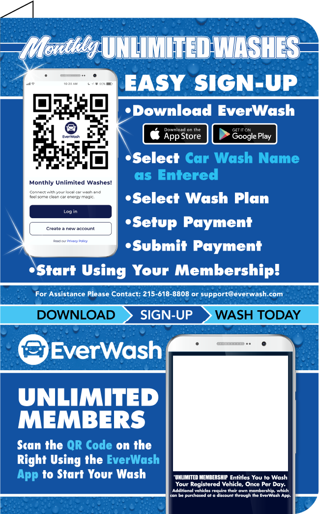 Start Wash In-Bay Automatic Instructional Signs (IBA)