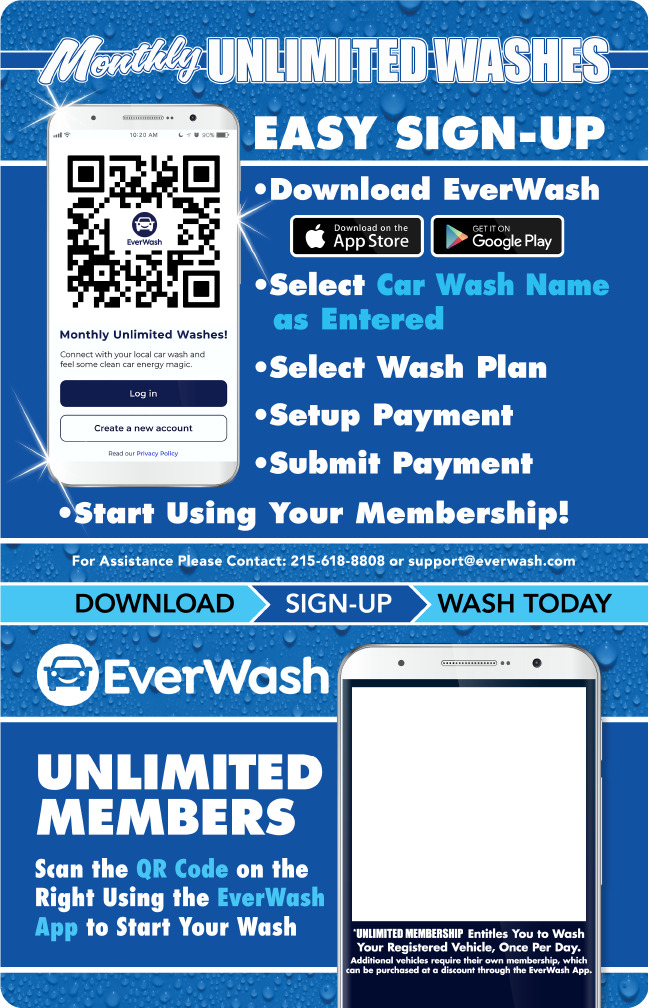 Start Wash In-Bay Automatic Instructional Signs (IBA)