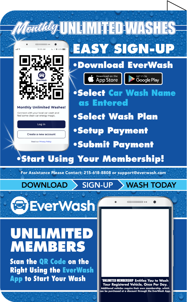 Start Wash In-Bay Automatic Instructional Signs (IBA)