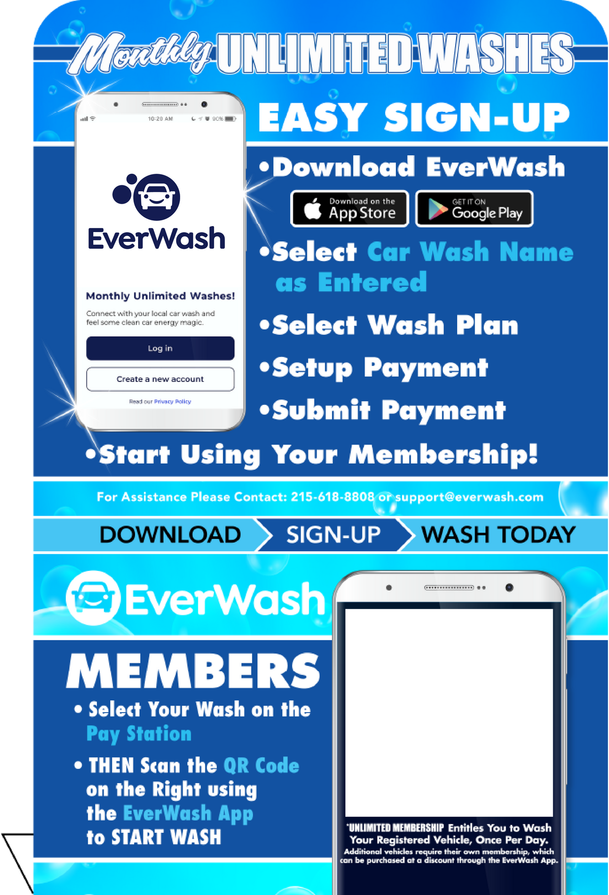 Start Wash In-Bay Automatic Instructional Signs (IBA)