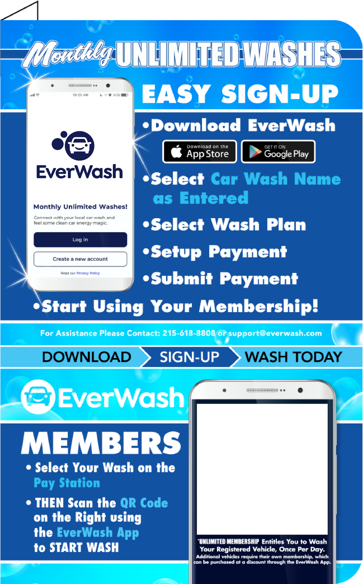 Start Wash In-Bay Automatic Instructional Signs (IBA)