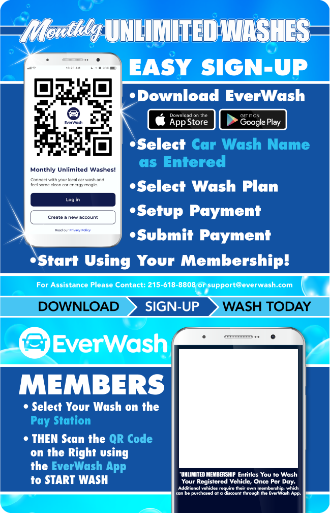 Start Wash In-Bay Automatic Instructional Signs (IBA)