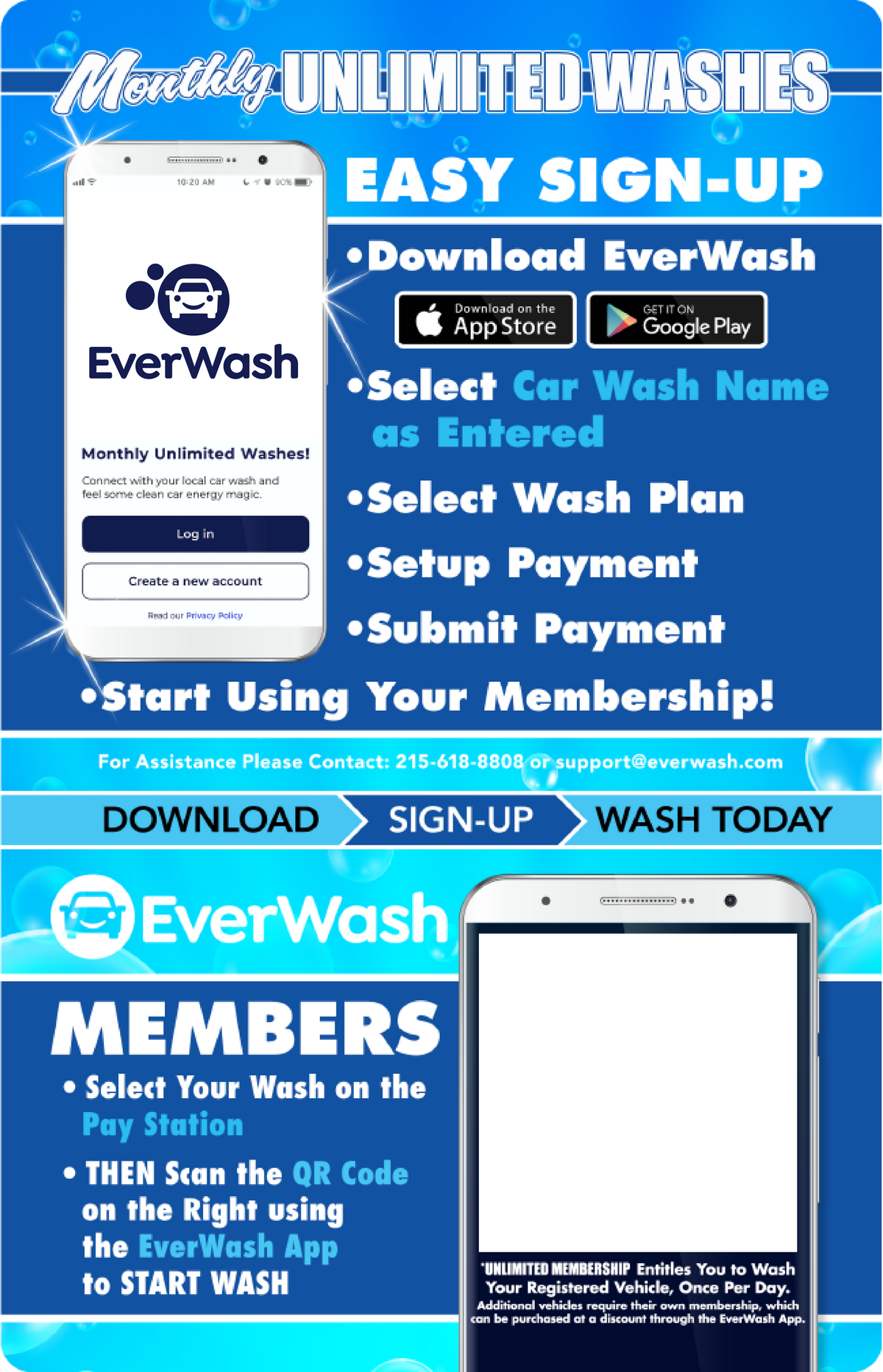 Start Wash In-Bay Automatic Instructional Signs (IBA)