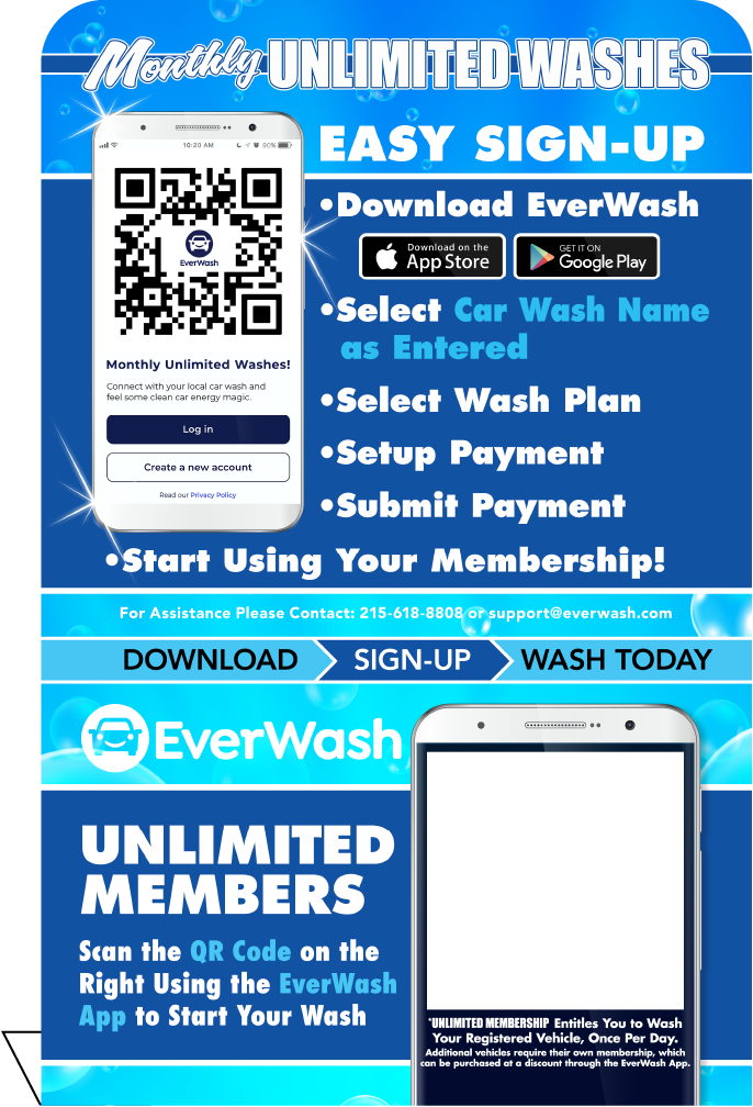 Start Wash In-Bay Automatic Instructional Signs (IBA)