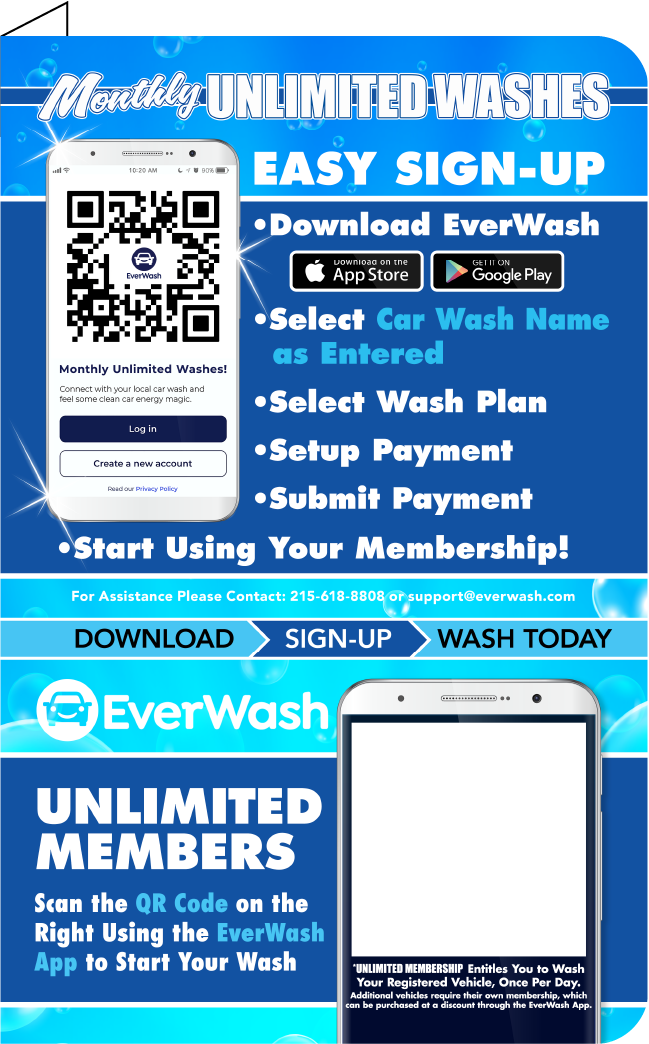 Start Wash In-Bay Automatic Instructional Signs (IBA)