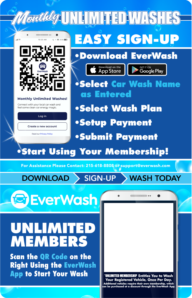 Start Wash In-Bay Automatic Instructional Signs (IBA)