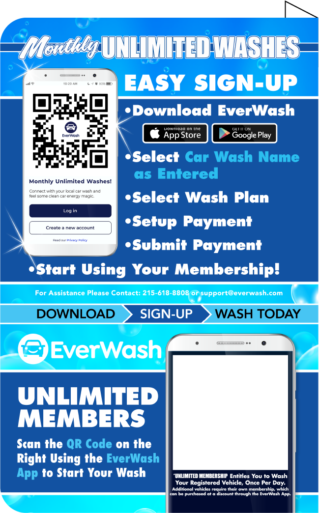 Start Wash In-Bay Automatic Instructional Signs (IBA)