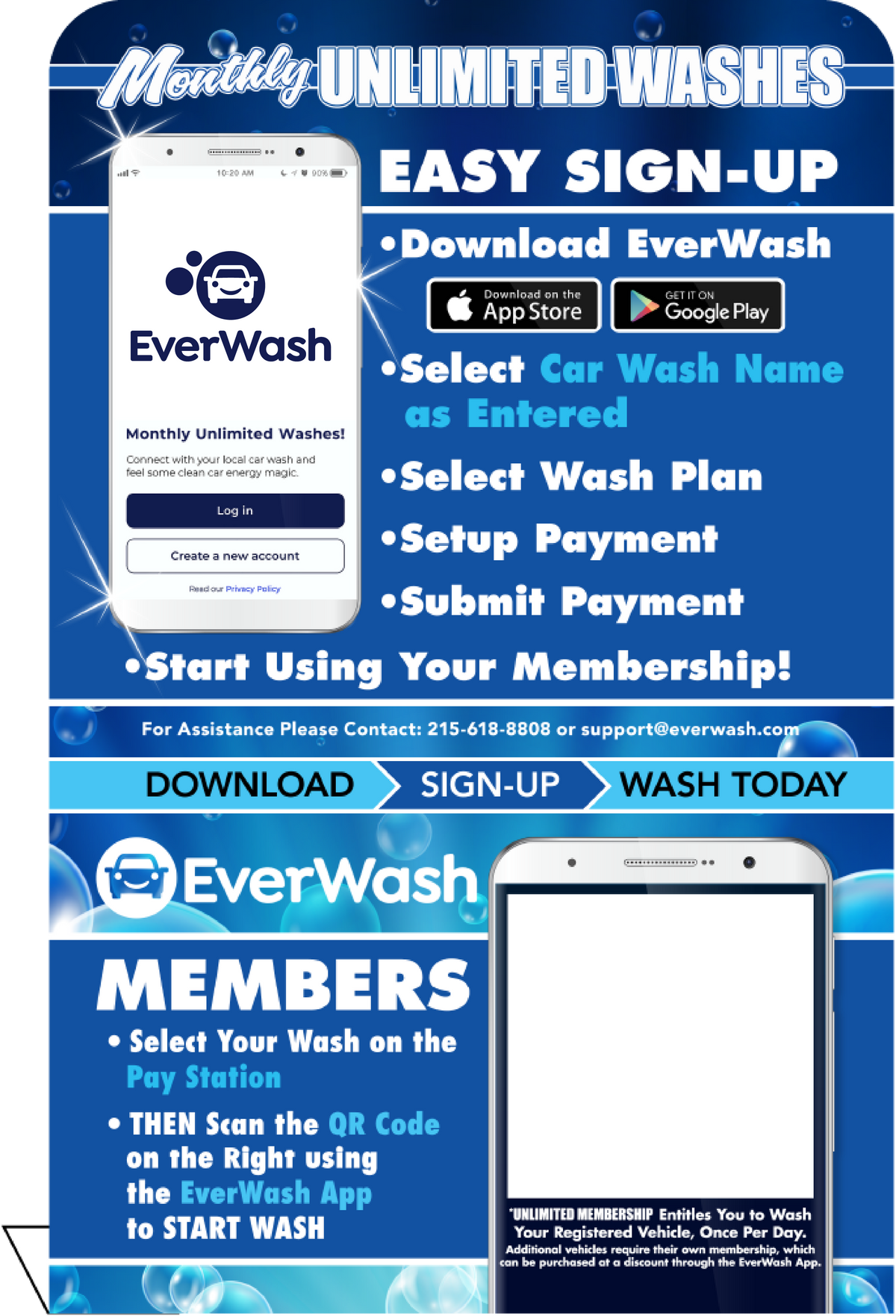 Start Wash In-Bay Automatic Instructional Signs (IBA)