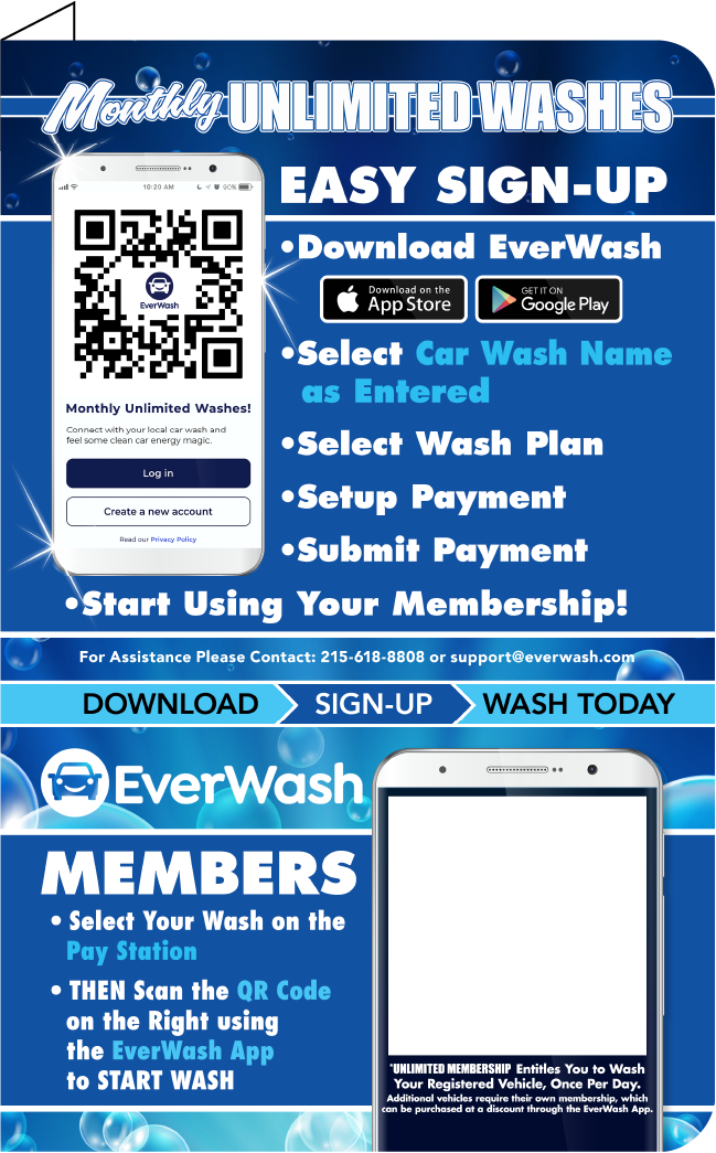 Start Wash In-Bay Automatic Instructional Signs (IBA)