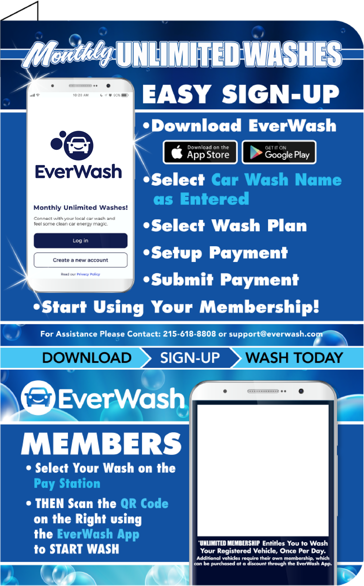 Start Wash In-Bay Automatic Instructional Signs (IBA)