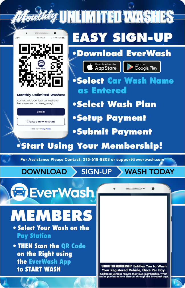 Start Wash In-Bay Automatic Instructional Signs (IBA)