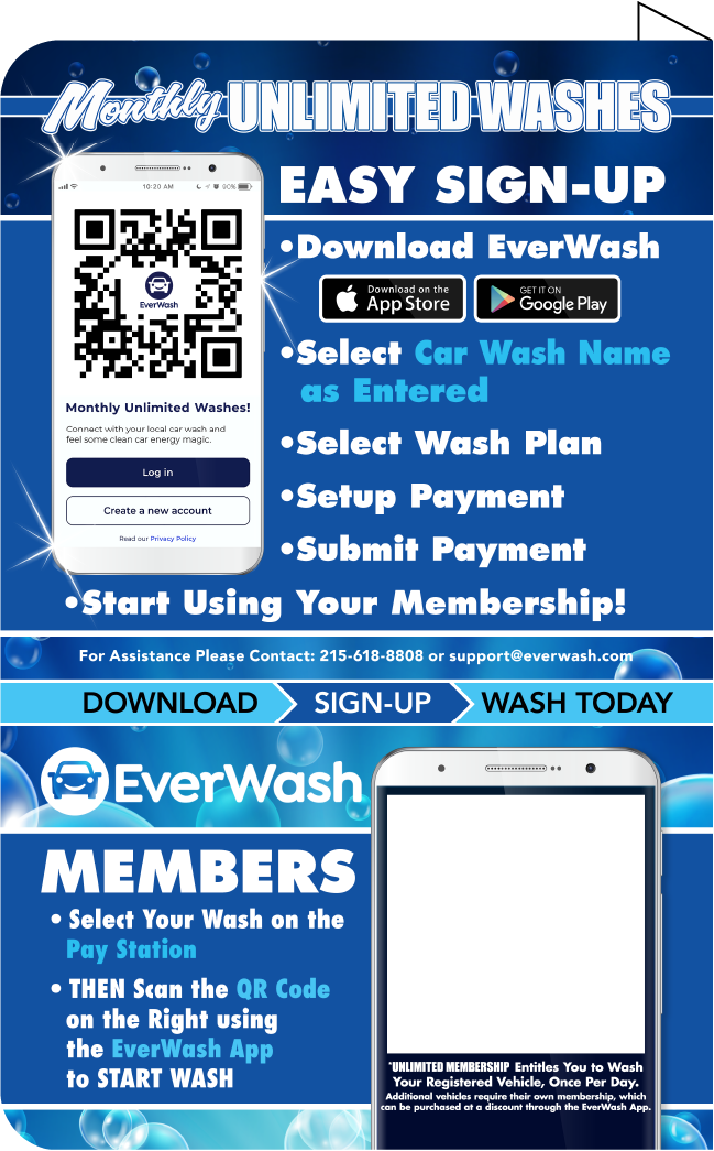 Start Wash In-Bay Automatic Instructional Signs (IBA)