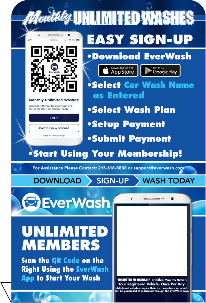 Start Wash In-Bay Automatic Instructional Signs (IBA)