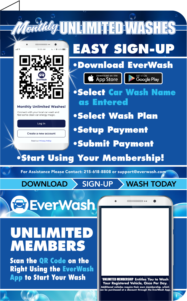 Start Wash In-Bay Automatic Instructional Signs (IBA)