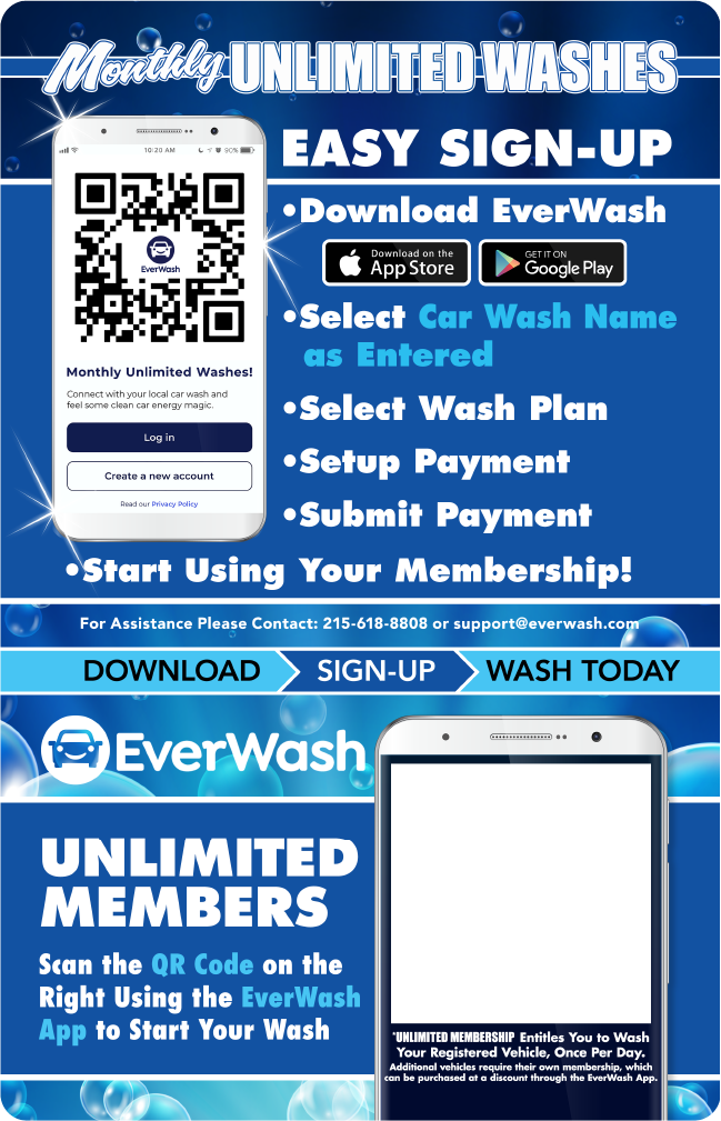 Start Wash In-Bay Automatic Instructional Signs (IBA)