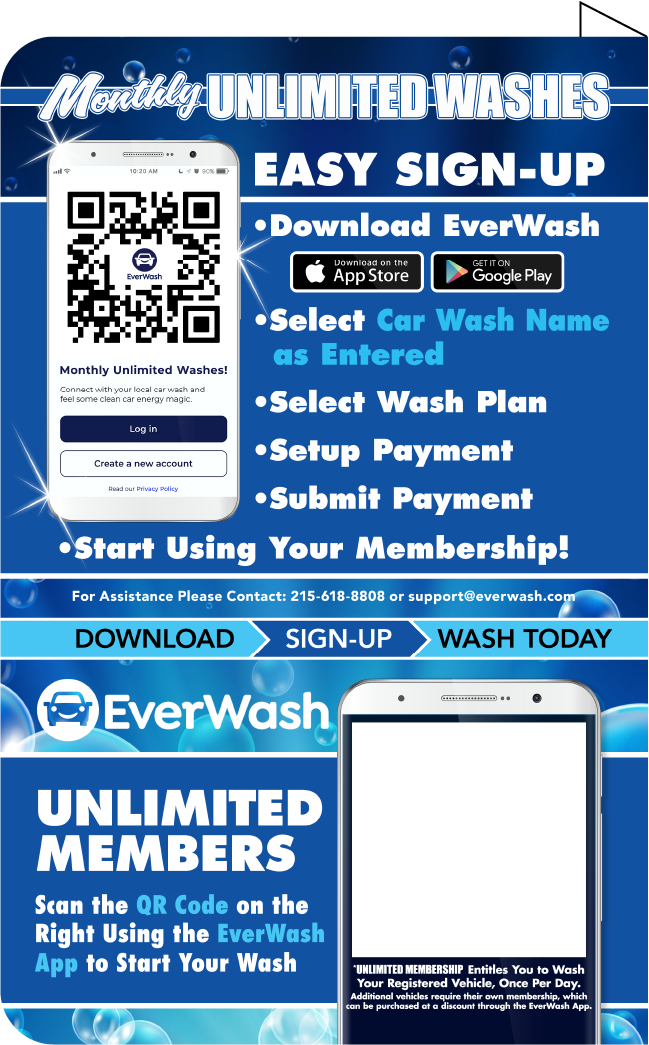 Start Wash In-Bay Automatic Instructional Signs (IBA)
