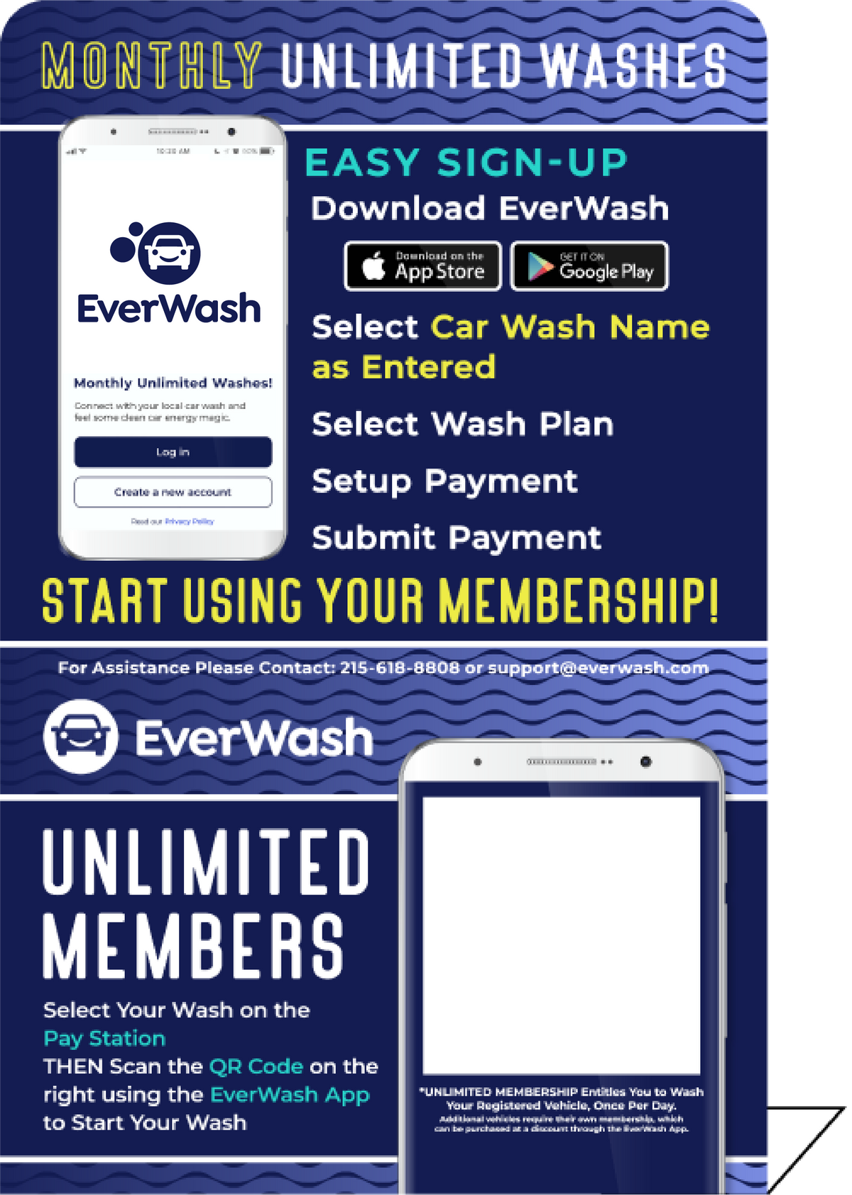 Start Wash In-Bay Automatic Instructional Signs (IBA)