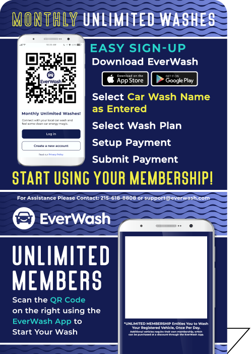 Start Wash In-Bay Automatic Instructional Signs (IBA)